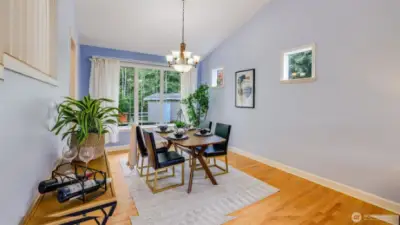 Bright dining room area with lots of natural light!