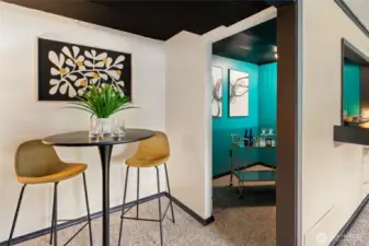 Extra space off bar and rec room