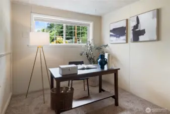 Lower level office room