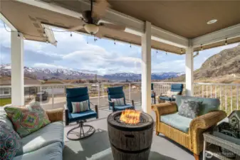 This is off of the primary suite. Enjoyable in the morning with coffee or at night with a glass of Chelan wine.