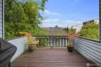 Deck off kitchen