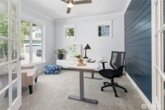 Dedicated WFH Office with Frence Doors