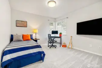 Bedroom #2 with a Corner Window