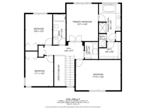 Upper Floor w Dimensions