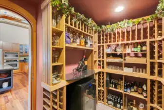 Wine closet off kitchen