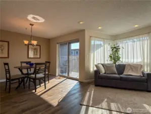 Large dining area. sliding doors lead out to your private deck.