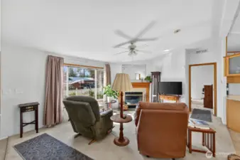 Living room from the front entry