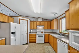 Kitchen with walk-in pantry