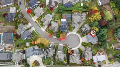 In a cul-de-sac at the end of a long dead end street