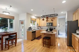 Large Kitchen with tall ceilings that allow for lots of cabinet space