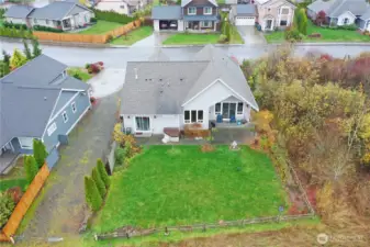 Only one neighboring home; and it has a dividing alley between it and your home!