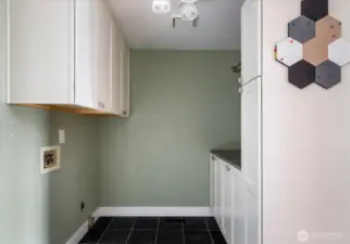 utility room, connects to garage