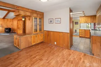 Dining Room looking into spacious kitchen