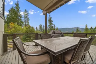 Step onto the deck for outside dining or your morning or evening beverage of choice