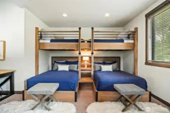Kids oasis with custom built in bunks
