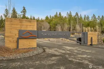Skyline Ridge - through this gate and up the hill you will find the club house, pool and sports court area.