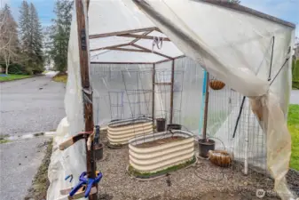 This greenhouse had years of growing many tomatoes, basil, and cucumbers. We would take it down, if the buyer does not want it.