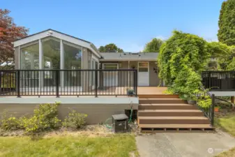 Great back deck for entertaining and pool fun.