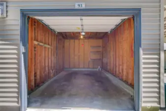 Dedicated private garage with smooth opener