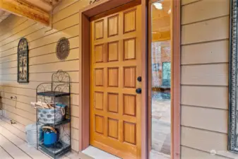 Front door to cabin