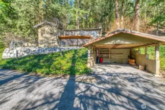 Separate detached carport.