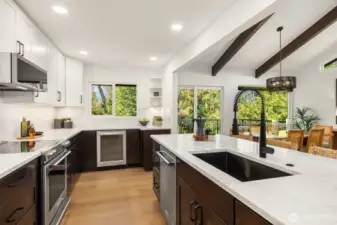 All-new custom cabinetry and high-end appliances make for a home-chef's dream!
