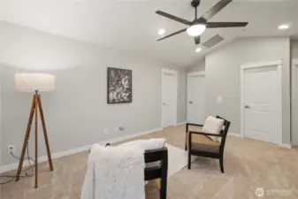Generous loft area