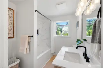 Main Bath just up the stairs to the left.