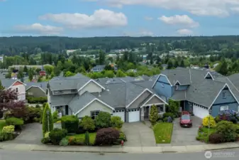 Perched at the top of 4th Street, this beautiful home offers sweeping views that stretch across Poulsbo