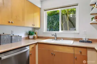 A new dishwasher was just installed.