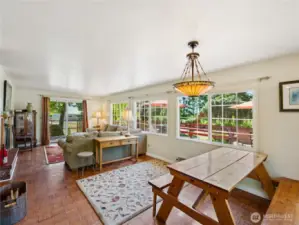 Dining & living area.