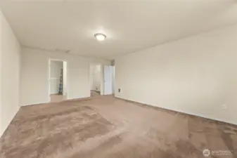 Primary room, with full bath.