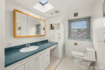 Upstairs full bathroom (traditional shower/tub combo on right (not pictured)