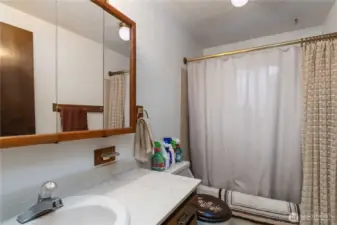 Shared bathroom on the upper level