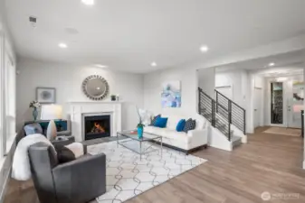 Enjoy abundant natural light throughout the home!  Cozy up to the gas fireplace with modern surround.