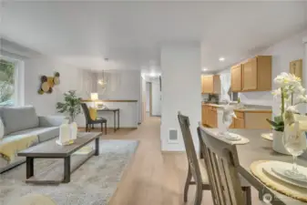 Two separate living spaces