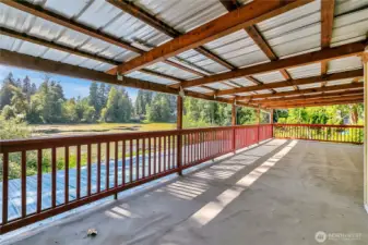 Extended deck w/lake view.