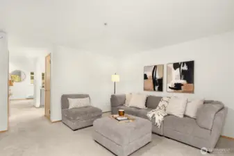 Pantry or coat closet off the kitchen for useful storage.