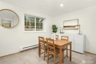 Spacious dining area right when you walk in to the unit.