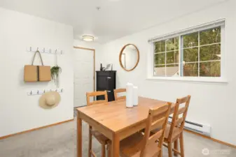 Convenient keyholes for your coats and belongings to stay organized.