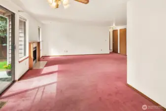 Slider to Fenced Backyard & Patio