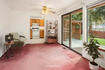 Slider to Fenced Backyard & Patio