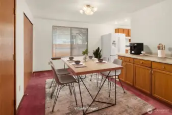 Dining Room with Built in Cabinetry