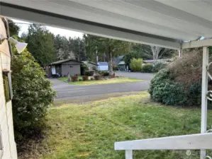 from the front porch looking across the street on 195th