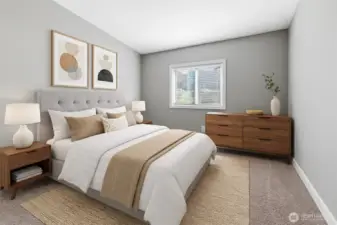 Virtually Staged 2nd Bedroom