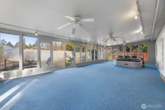 Spacious Sunroom Off Kitchen