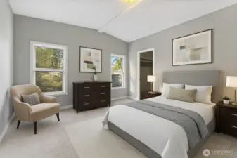 Virtually Staged Primary Suite