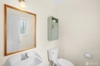 1/2 bath in shop area