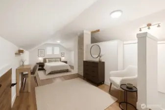 Virtual Design:  Create a 4th bedroom with work lounge area