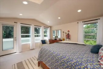 Entrance to private balcony from primary bedroom.